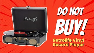 DONT BUY Retrolife Vinyl Record Player Before WATCHING THIS 🔥 8 Reasons [upl. by Noyek]