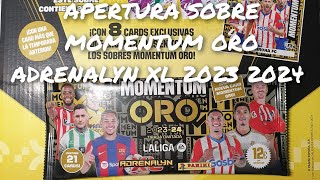 APERTURA SOBRE MOMENTUM ORO ADRENALYN XL 2023 2024 PANINI  CONSEGUIMOS LA CARTA QUE NOS FALTABA [upl. by Adnaerb]