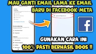 Cara mengganti Email facebook Dan menghapus Email yang lama  Ganti email fb meta [upl. by Adnohsat]