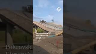 Russian strike destroys Ukrainian bridge in Pokrovsk [upl. by Stevens]