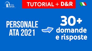 Come compilare domanda Personale ATA 202427 — TUTORIAL  30 DampR [upl. by Hoseia873]