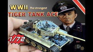 172 full interior Tiger Tank ACE Otto Carius  Tank Model  Dragon [upl. by Airetas]