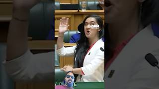 New Zealand MP Hana Rawhiti Maipi Clarke performed haka 🥰 shorts ytshorts [upl. by Glennis]