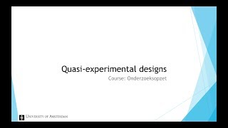 QuasiExperimental Designs [upl. by Neraj]