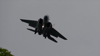 Farnborough Airshow 2024 Qatari F15s Landing x 2 The run up to Airshow week 15 July 2024 [upl. by Chee]