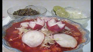 POZOLE ROJO para 25 30 personas DE CERDO [upl. by Arramahs]