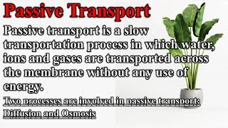 Passive transport and its types [upl. by Dominique]