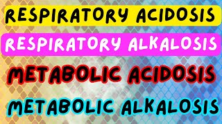 Respiratory Acidosis Respiratory Alkalosis Metabolic Acidosis Metabolic Alkalosis [upl. by Hawkie]