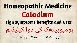 Caladium seguinum q 30 200 homeopathic medicine signs symptoms benefits and Uses in Hindi in Urdu [upl. by Gnouhp204]