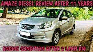 HONDA AMAZE DIESEL 2013 REVIEW AFTER 2 LAKH KM DONE  AMAZE SMT DIESEL [upl. by Henleigh]