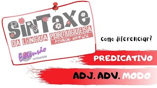 SINTAXE tiradúvida  PREDICATIVO X ADJ ADV MODO [upl. by Farica]