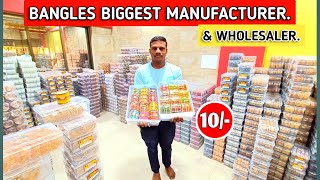 Biggest Bangles Manufacturer amp Wholesalers Mumbai  Mumbai Bangles Market  Metal bangles cz bangle [upl. by Adnilab513]