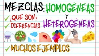 ⚗️MEZCLAS HOMOGÉNEAS Y HETEROGÉNEAS🚰 Fácil y Rápido  QUÍMICA [upl. by Cogswell]