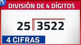 DIVISIÓN de 4 CIFRAS  Como DIVIDIR con 4 DÍGITOS Super fácil [upl. by Opportina]