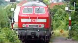 DB Class 218 departing Mainz Gonsenheim  June 2008 [upl. by Neerod685]