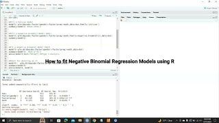 How to Fit Negative Binomial Regression Models using R The Basics [upl. by Firestone]