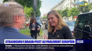 Strasbourg Yaël BraunPivet présente lundi pour parler de la relation francoallemande [upl. by Ullund]