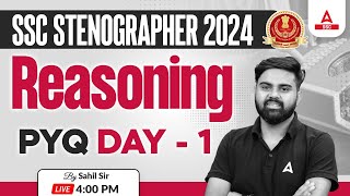 SSC Stenographer 2024  SSC Steno Reasoning By Sahil Tiwari  Previous Year Questions 1 [upl. by Llirrem456]