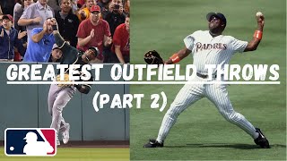 Top 10 Greatest Outfield Throws in MLB History Part 2 [upl. by Donal]