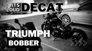 What does a Triumph Bonneville Bobber sound like after installing the Hitchcox Drag Pipes amp a xpipe [upl. by Ianaj]