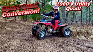 VINTAGE Honda TRX250 FourTrax SPORT QUAD CONVERSION  The TRX250 is BACK amp BETTER THAN EVER [upl. by Ymma289]