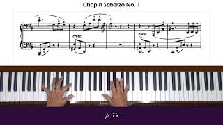 Chopin Scherzo No 1 in B minor Op 20 Piano Tutorial Part 4 [upl. by Griffis]