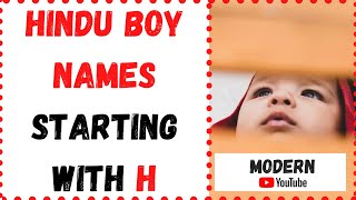 💖 Latest 2024 ᐅ Unique baby boy names starting with H with meaning  H letter names for boy Hindu [upl. by Ahsinotna]