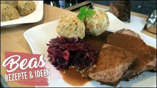 Perfekter Rheinischer Sauerbraten Rezept  Einlegen und braten  Mit Semmelknödel und Rotkohl [upl. by Oidivo]