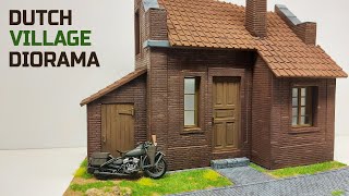 Dutch Village Diorama  Miniart 135  Full Build [upl. by Ahseenak]