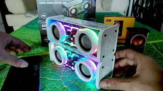 V8 Transparent Bluetooth Speaker RGB LED Wireless 3D Surround Portable [upl. by Derfniw415]