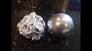 Polished Aluminium Foil Ball sanding sanding  more sanding [upl. by Nol]