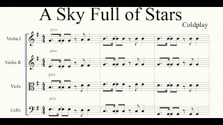 A Sky full of stars Coldplay String quartet arrangement [upl. by Teevens]