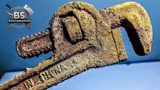 Antique Pipe Wrench Restoration and Repair [upl. by Roberts181]