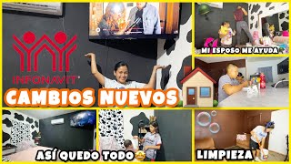 TRANSFORMACIÓN✨en mi recamara de casa DE INFONAVIT✅TENEMOS TV 📺 nueva🙏LIMPIEZA EXPRÉS🫧🧽 [upl. by Arykahs]