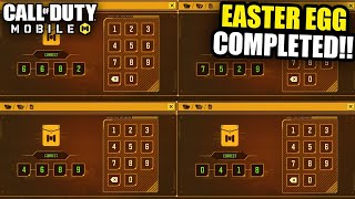 NEW UNDEAD SIEGE EASTER EGG SOLVED ALL SECRET CODES TUTORIAL CODM [upl. by Eirotal]