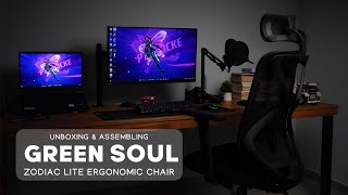 GREEN SOUL ZODIAC LITE CHAIR UNBOXING AND INSTALLATION [upl. by Adym]