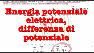 Energia potenziale elettrica differenza di potenziale [upl. by Witkin122]