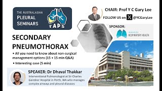 TAPS 2024 Ep1 Secondary Pneumothorax [upl. by Spratt]