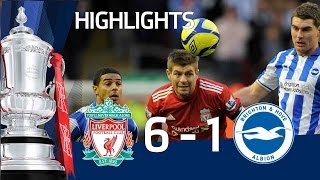 Liverpool 61 Brighton  Official Highlights and Goals  FA Cup 5th Round 190212 [upl. by Ricca]