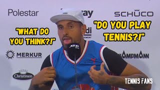 Nick Kyrgios to Journalist quotWhat do you think Do you play tennisquot  Halle 2022 HD [upl. by Allsopp747]