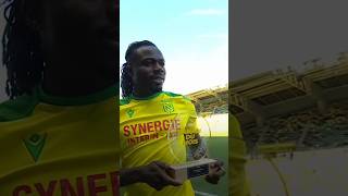 Moses Simon recieves Player of the month trophy for Nantes [upl. by Cran817]