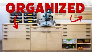 Get Your Workshop ORGANIZED With A Miter Saw Station French Cleat Tool Wall And More [upl. by Wallie]