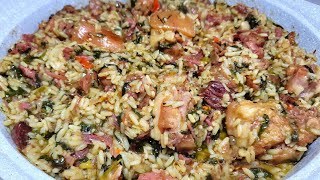 Guyanese🇬🇾 callaloo cookup rice one pot dish  full recipe [upl. by Maeve]