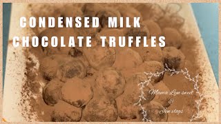 HOW TO MAKE CONDENSED MILK COCOA POWDER TRUFFLES  SUPER EASY  MAMA LYN SWEET amp JEN VLOGS 16 [upl. by Hallee]