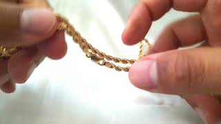 18ct Gold Rope Chain Solid 35mm 698cm 275Inches UK Hallmarked Premium  Gold Collections [upl. by Nyroc]