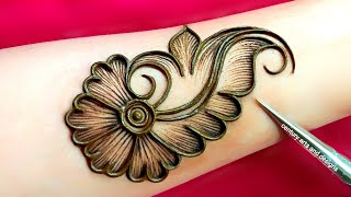 Very beautiful stylish front hand mehndi design  easy mehndi design  mehndi ka design  Mehndi [upl. by Anitra]