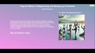 Yoga im Wasser Entspannung und Bewegung im Element [upl. by Bram]