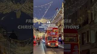 Top free places to see for Christmas in London top10 attractions topthingstodo londonattractions [upl. by Isaacs]