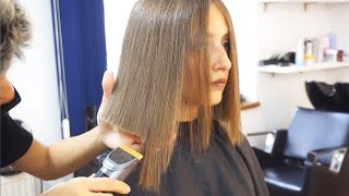 GENIAL HAIRCUT  HIDDEN UNDERCUT SHORT BOB [upl. by Horbal]