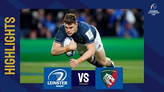 Highlights  Leinster Rugby v Leicester Tigers Quarterfinal│Heineken Champions Cup 202223 [upl. by Kaia]